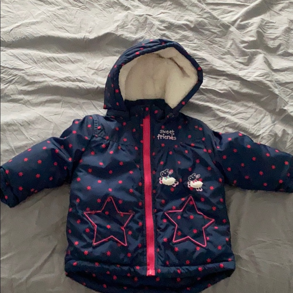 Baby Girl Navy Blue Coat NWOT